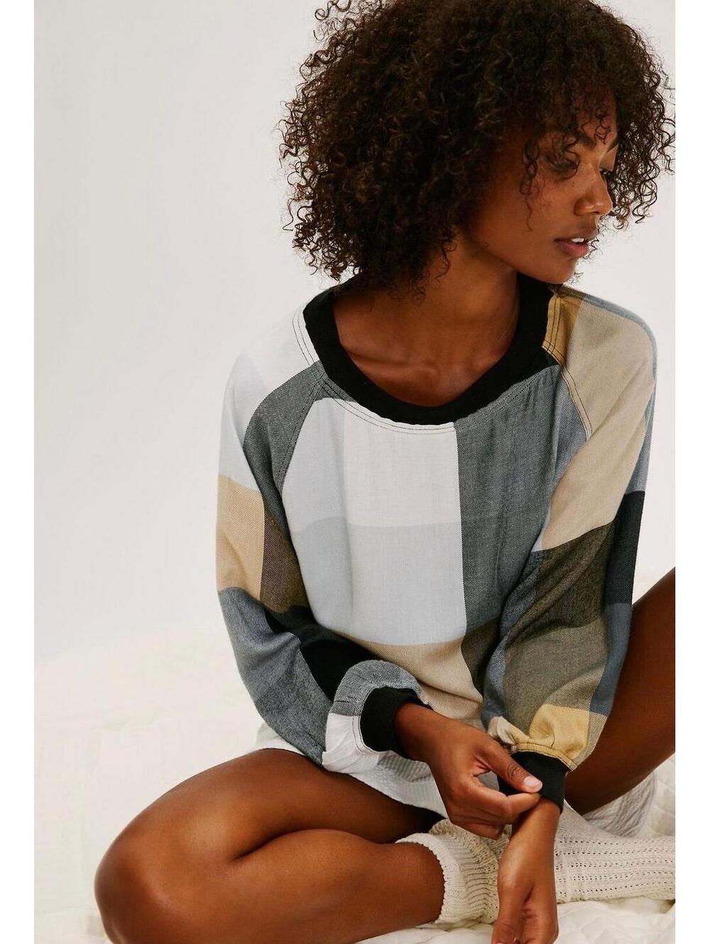 70. NWT Free People Sugar Cookie Flannel Pulloover